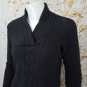 Nautica cable knit gray sweater size Medium